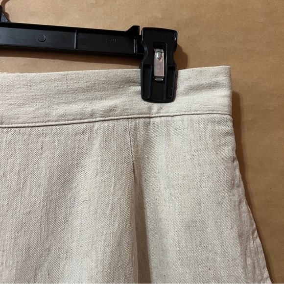 Madewell | Clean Pull On Shorts High Rise Linen Cotton Natural Undyed Size M - Picture 4 of 9